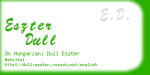 eszter dull business card